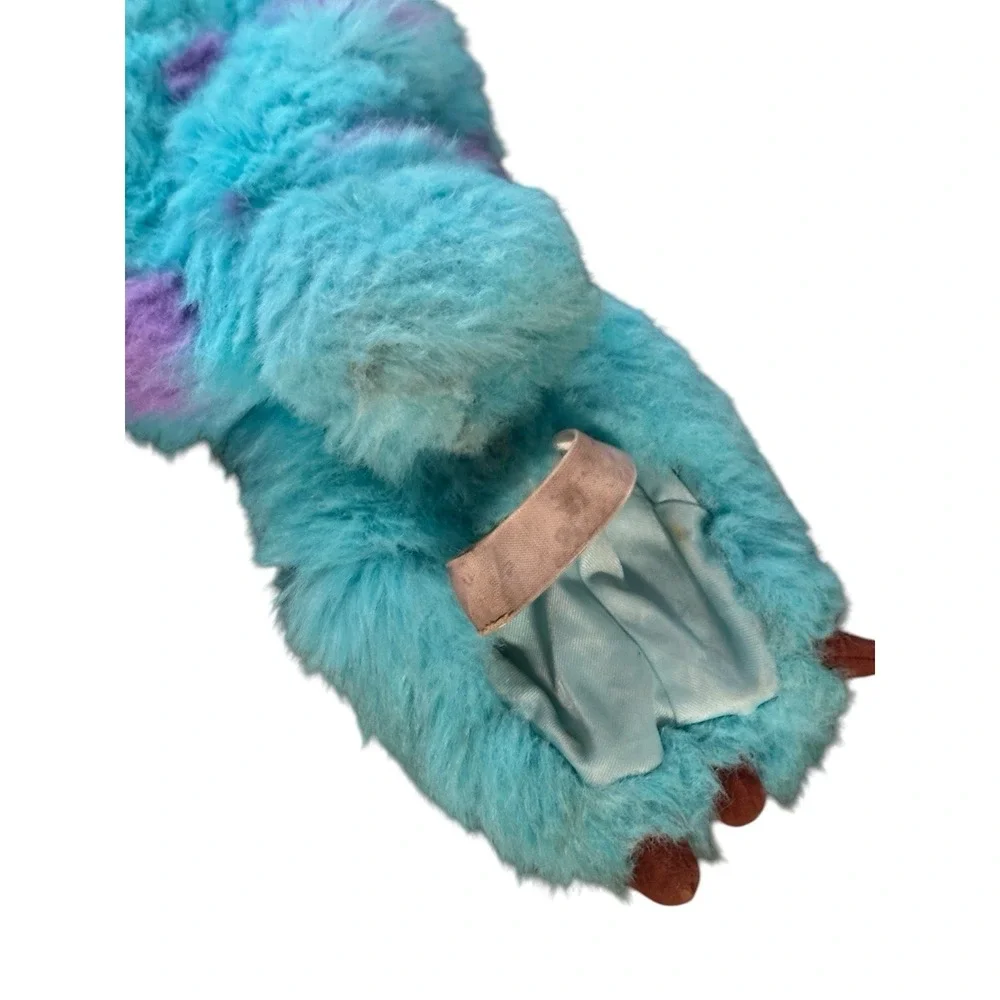 Disney Monsters Inc Sulley Costume Kids Sz 8-10 Plush Hooded Furry Jumpsuit READ